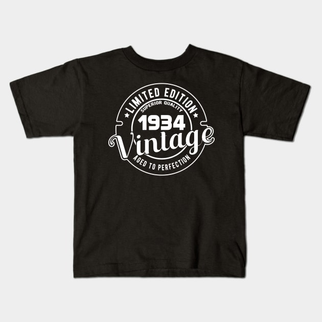 1934 VINTAGE - BIRTHDAY GIFT Kids T-Shirt by KC Happy Shop